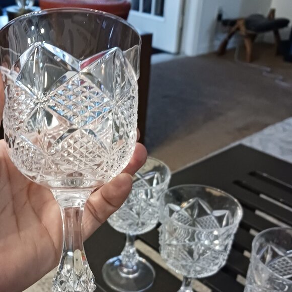 Set of 4 CRISTAL D'ARQUES-DURAND Palais Wine Glasses 6” - Picture 5 of 6